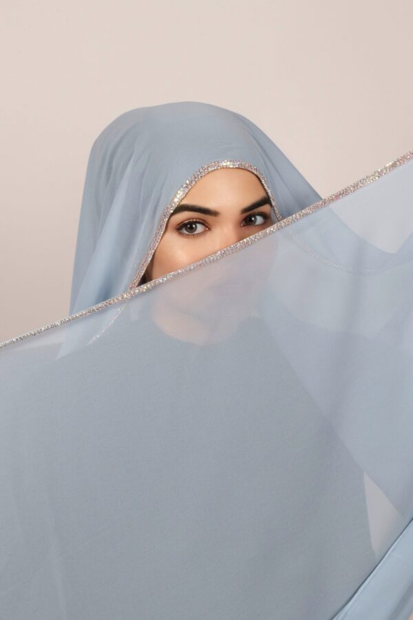 Ocean Mist Crystal Hijab