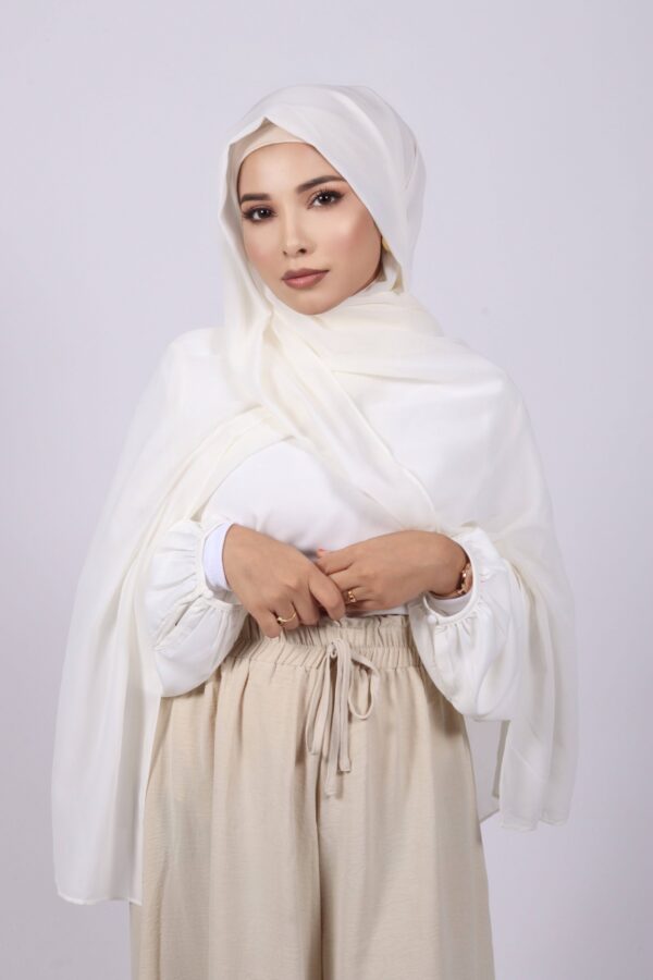 Cream Premium Chiffon Hijab