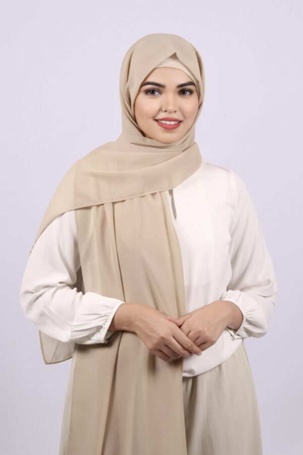 Soft Beige Premium Chiffon Hijab