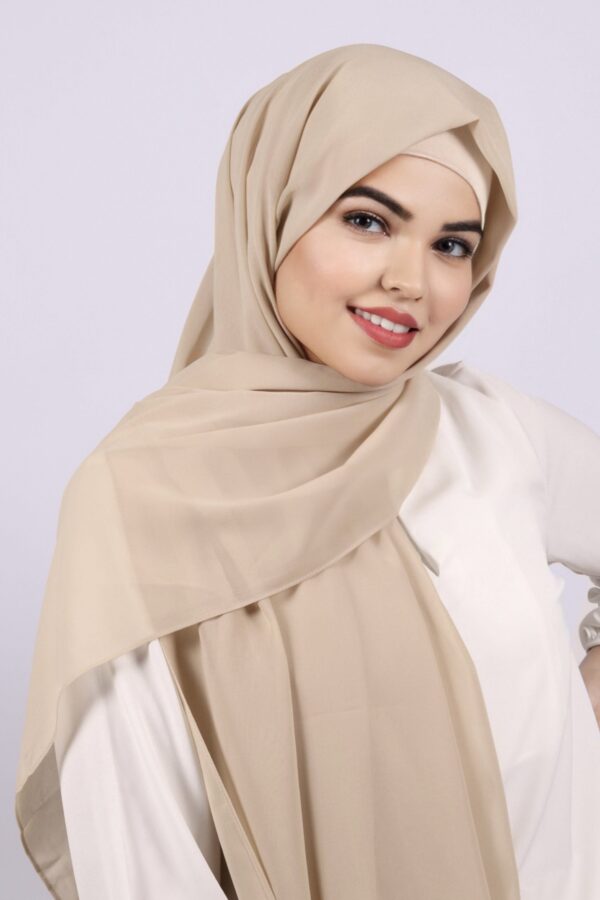 Soft Beige Premium Chiffon Hijab
