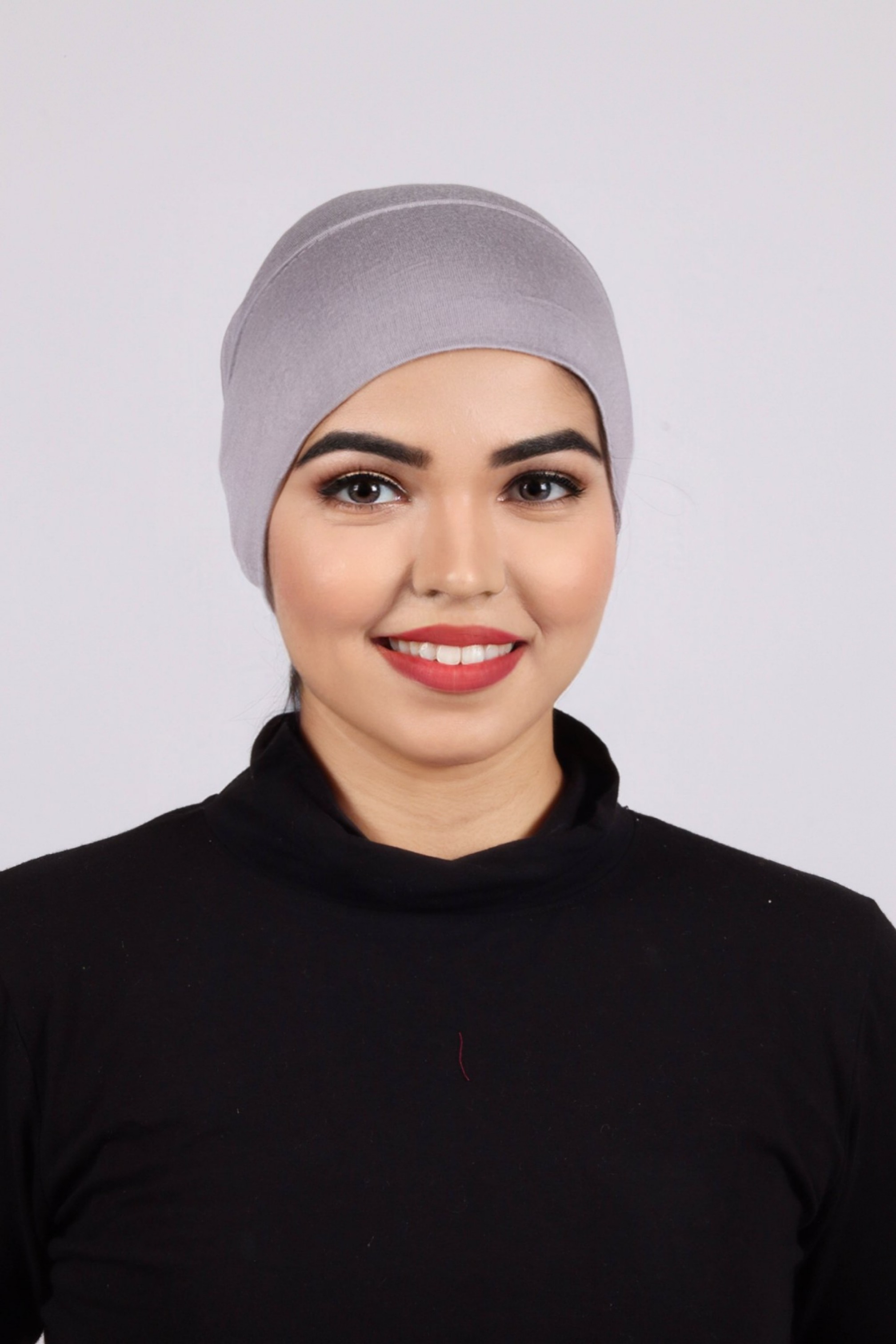 Light Grey Tieback Hijab Cap