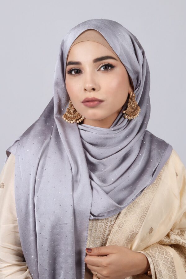 Opel Rhinestone Silk Hijab
