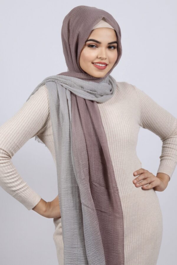 Aurora Ombre Crinkled Cotton Hijab