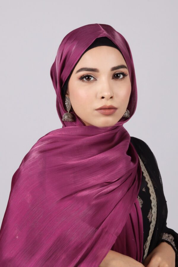 Fuschia Organza Shimmer Hijab