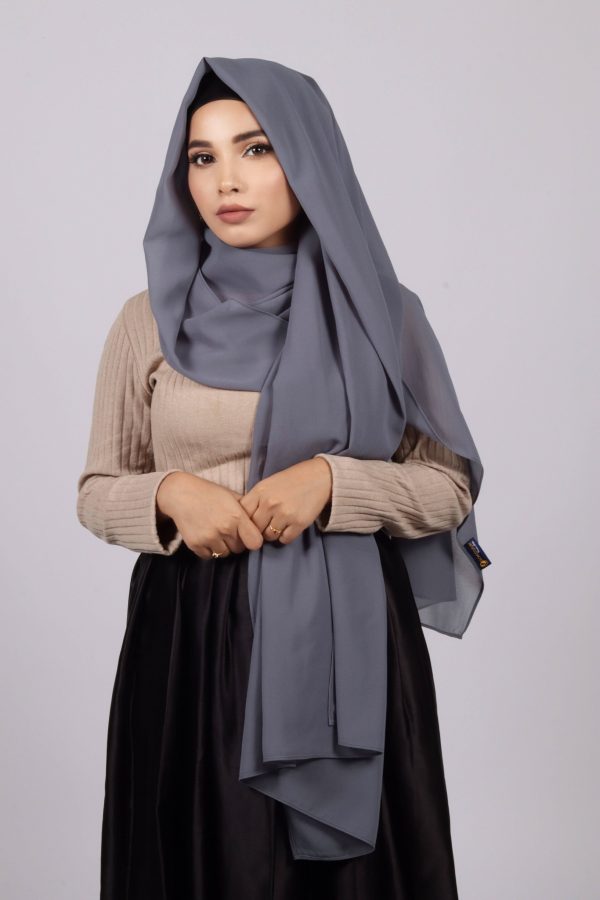 Nardo Grey Premium Chiffon Hijab