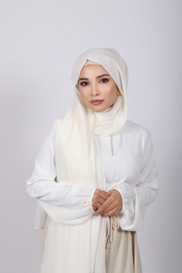 Cream Premium Chiffon Hijab