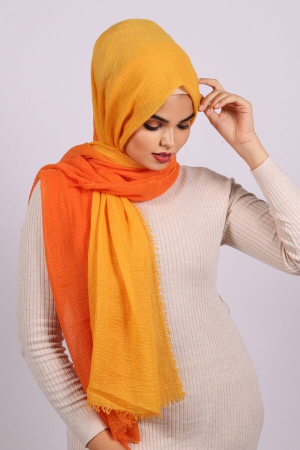 Sunburst Ombre Crinkled Cotton Hijab