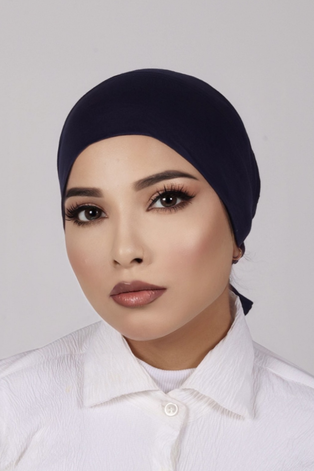 Black Tieback Hijab Cap Image