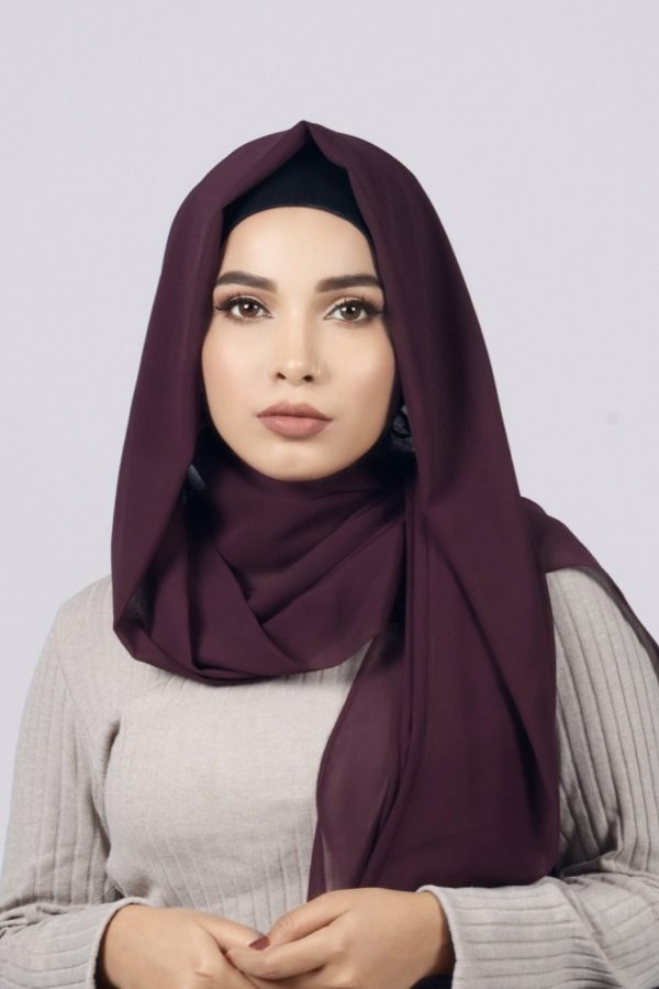 Plum Premium Chiffon Hijab