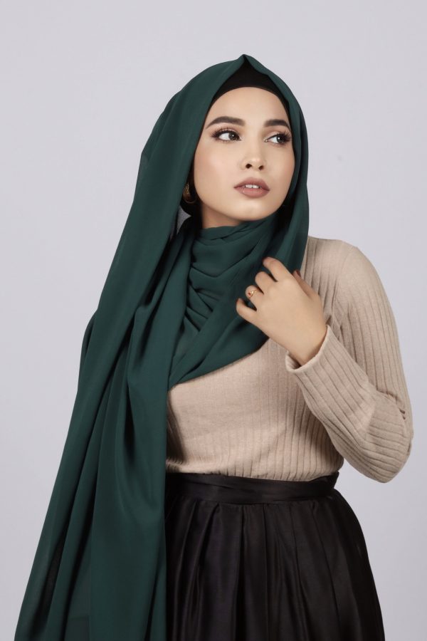 Hunter Green Premium Chiffon Hijab