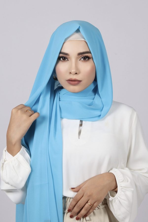 Island Blue Premium Chiffon Hijab
