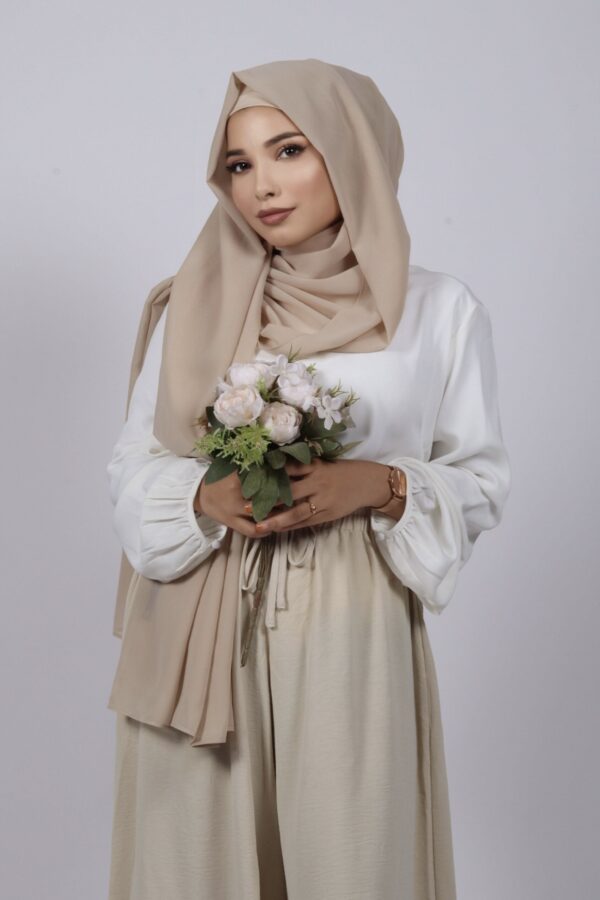 Beige Premium Chiffon Hijab