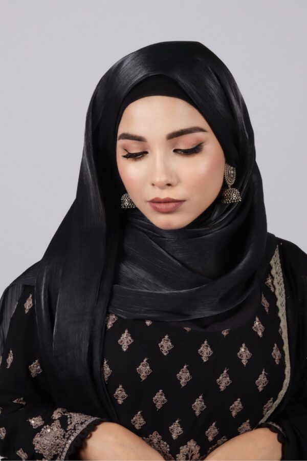 Raven Organza Shimmer Hijab