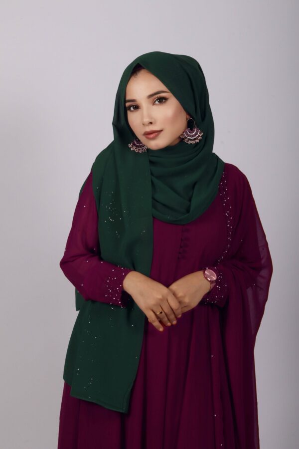 Forest Glitter Chiffon Hijab