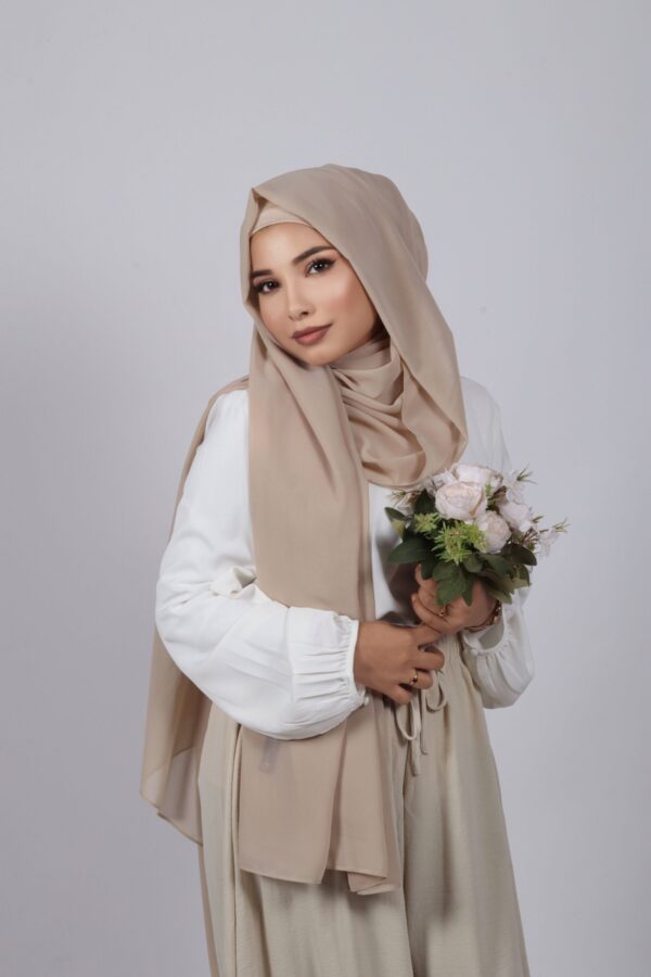 Beige Premium Chiffon Hijab