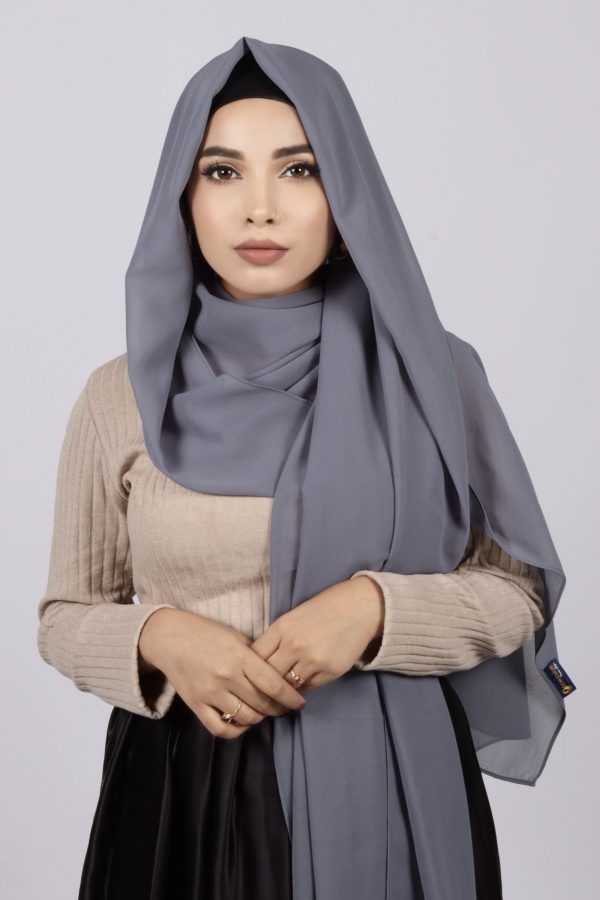 Nardo Grey Premium Chiffon Hijab