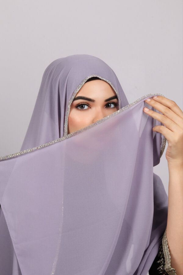 Lavender Crystal Hijab