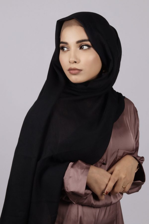 Black Classic Cotton Hijab