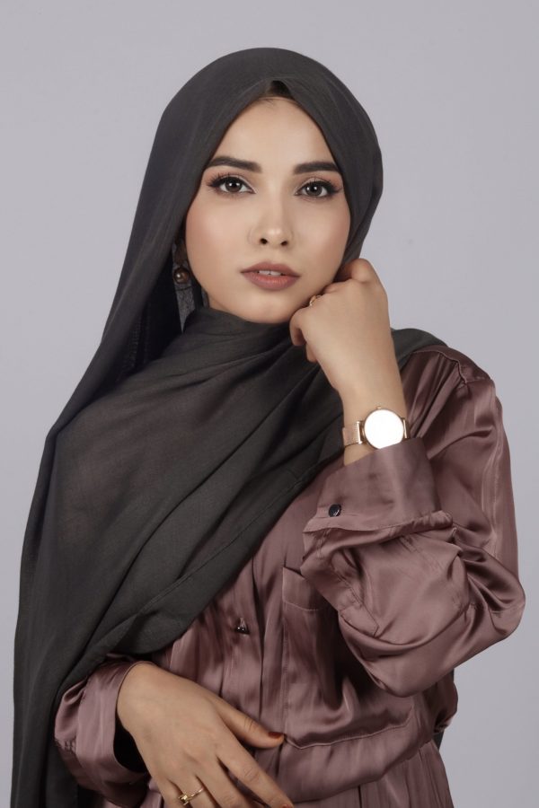 Charcoal Classic Cotton Hijab