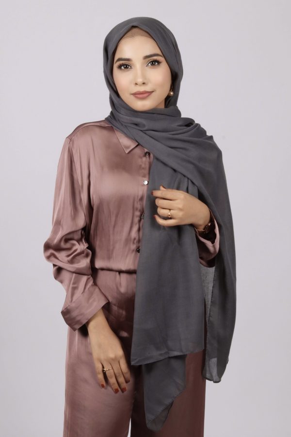 Slate Classic Cotton Hijab