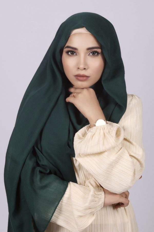 Bottle Green Classic Cotton Hijab