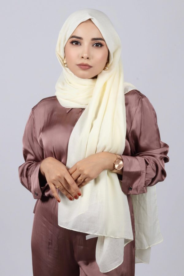 Cream Classic Cotton Hijab