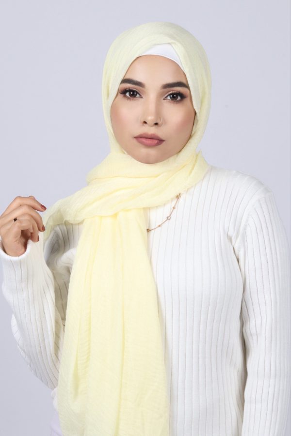 Butterscotch Crinkled Cotton Hijab