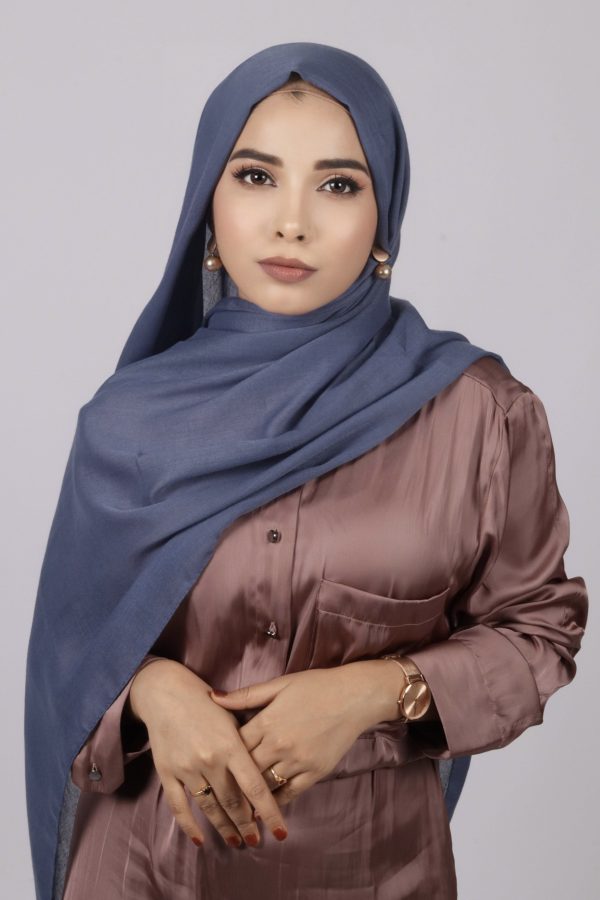 British Blue Classic Cotton Hijab