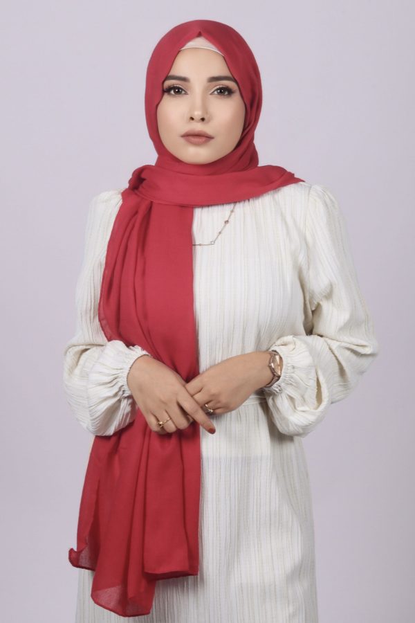 Cherry Red Classic Cotton Hijab