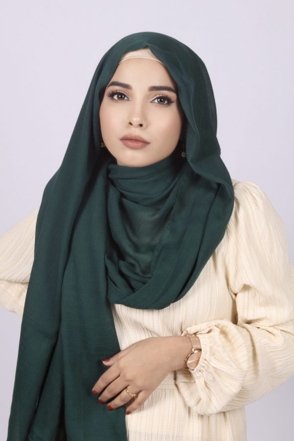 Bottle Green Classic Cotton Hijab