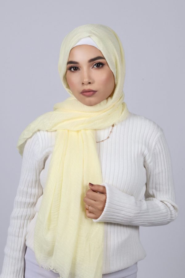 Butterscotch Crinkled Cotton Hijab