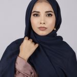 Navy Classic Cotton Hijab Image
