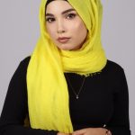 Pineapple crinkled Cotton Hijab Image