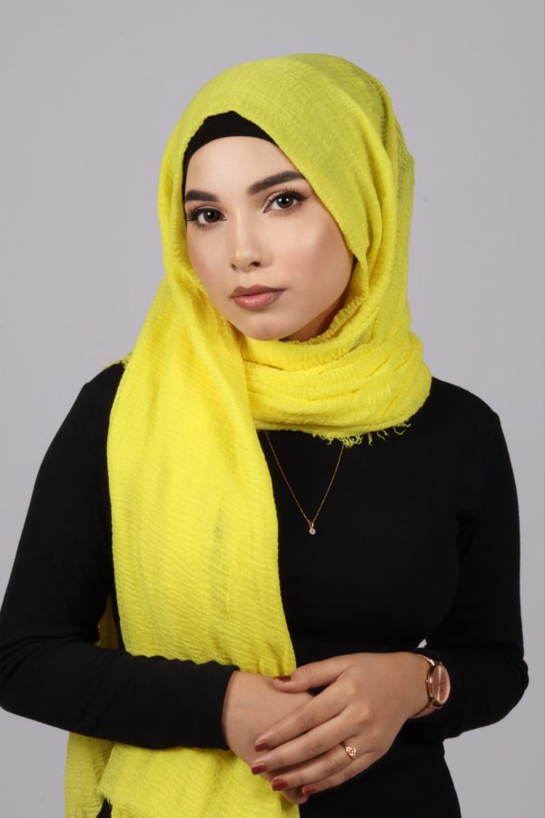 Pineapple crinkled Cotton Hijab