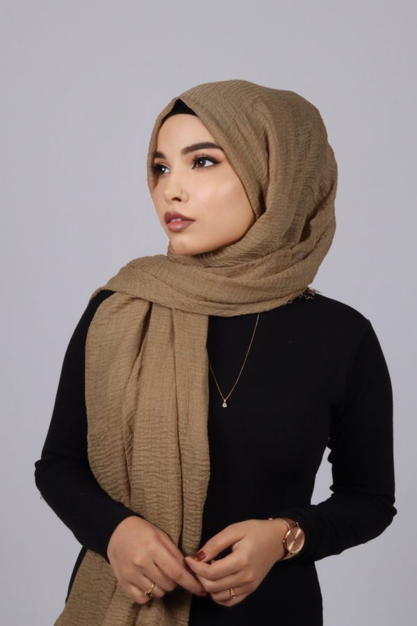 Desert Sand Crinkled Cotton Hijab
