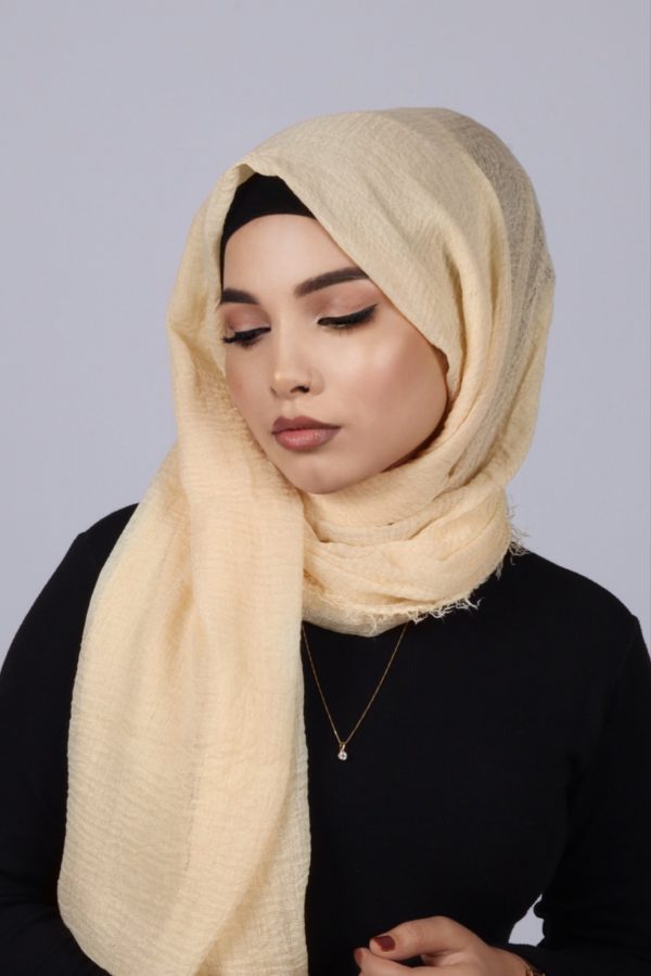 Musk Melon Crinkled Cotton Hijab