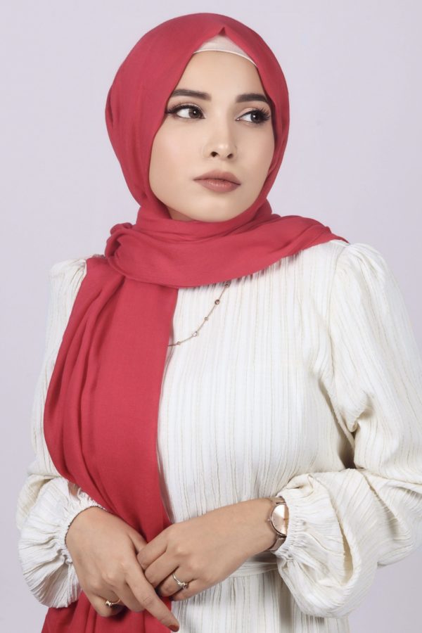 Cherry Red Classic Cotton Hijab