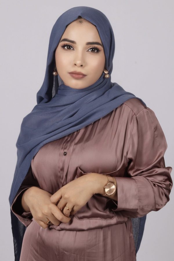 British Blue Classic Cotton Hijab