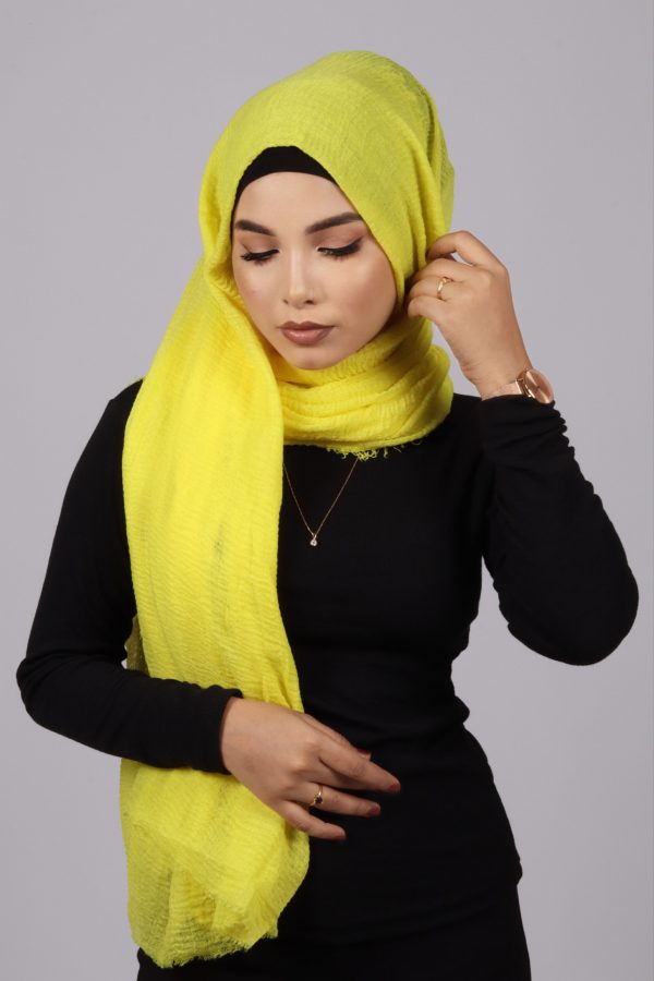 Pineapple crinkled Cotton Hijab