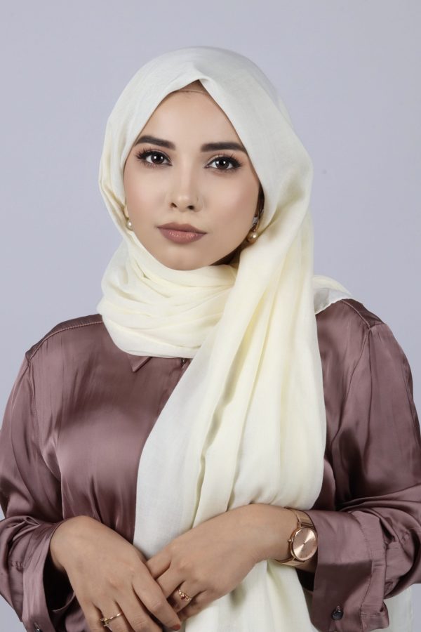 Cream Classic Cotton Hijab