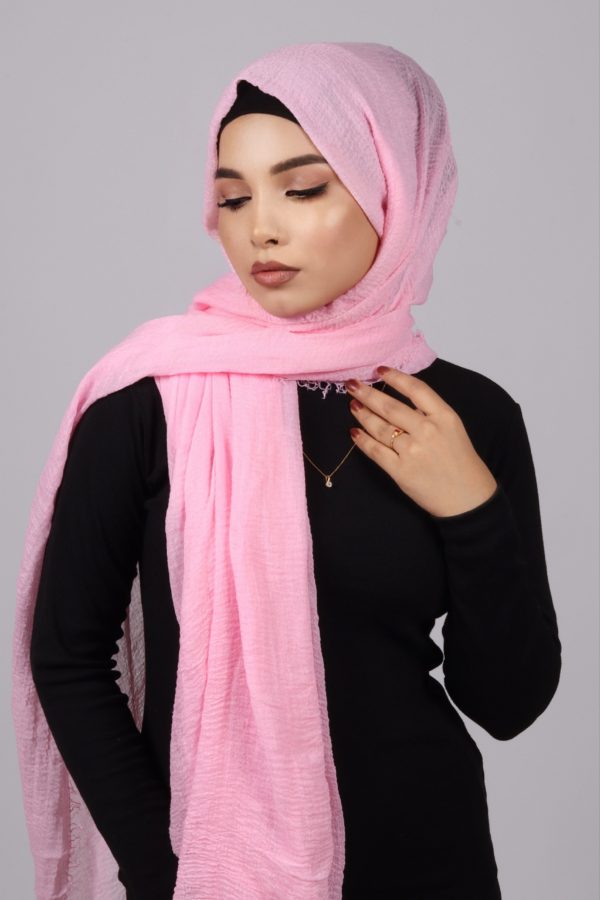Cotton Candy Crinkled Cotton Hijab