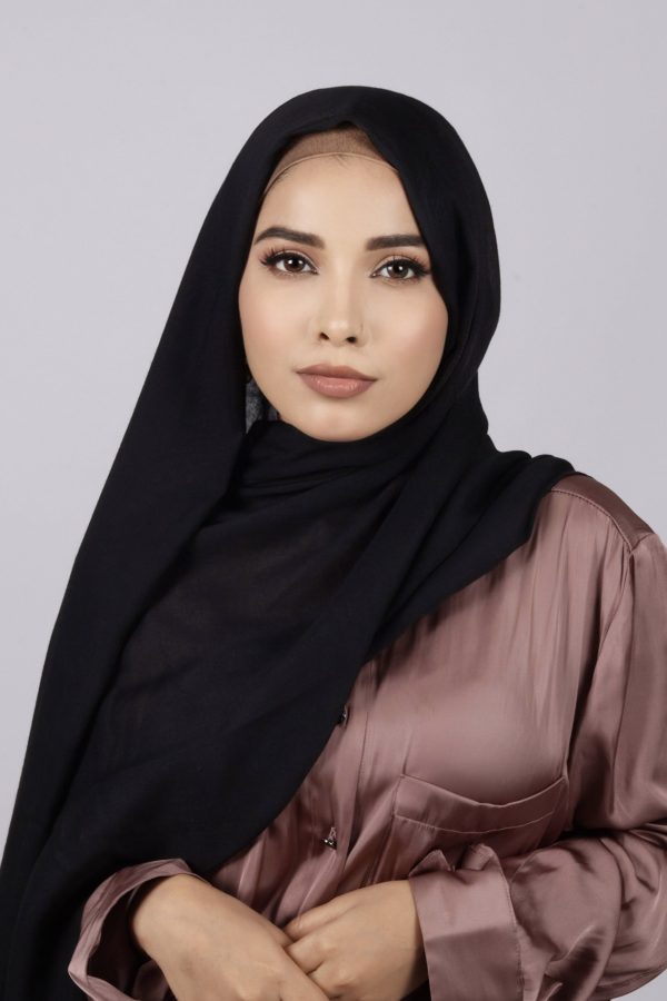 Black Classic Cotton Hijab