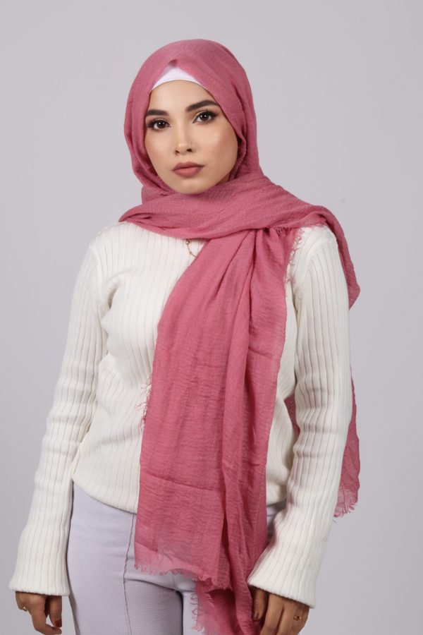 Bubblegum Lilac Crinkled Cotton Hijab