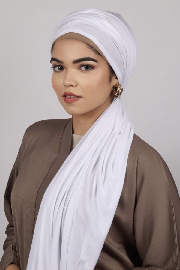 Powder White Classic Jersey Hijab